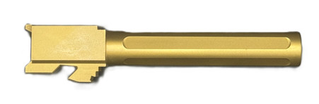 Combat Armory Barrel Fits Glock 17 9mm Match 5 Sided Flat Fluted Barrel in Gold — image 2
