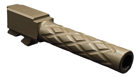 Combat Armory Barrel Fits Glock 19 9mm Match Diamond Weave Fluted Barrel in Dark Earth — image 2