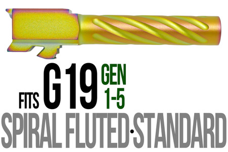 Combat Armory Barrel Fits Glock 19 9mm Match Thick Spiral Fluted Barrel in Chameleon — image 2