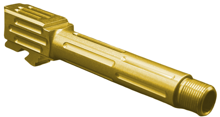 Combat Armory Barrel Fits Glock 19 9mm Match Titan 4 Series Threaded Barrel in Gold — image 2