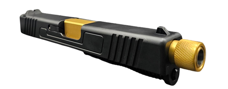 Combat Armory Slide Fits Glock 19 Gen3 Fully Assembled Radius in Gold Threaded — image 2