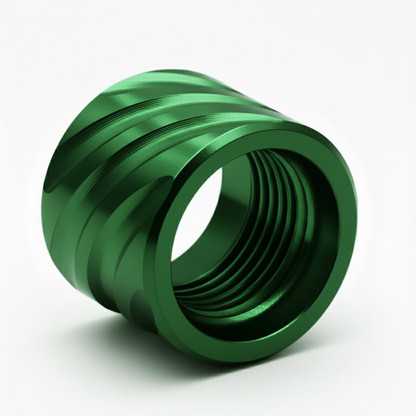 Combat Armory Thread Protector 1/2 x 28 (9mm & .357SIG Barrel)Thick Spiral in Radio Active Green — image 2