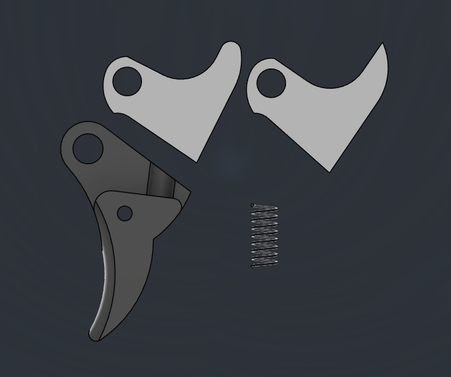V2 Curved Face Trigger Kit - 2 Stainless Steel Trips Fits Glock — image 2