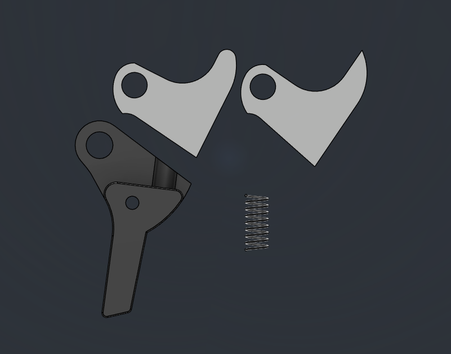 V2 Flat Face Trigger Kit - 2 Stainless Steel Trips Fits Glock — image 2