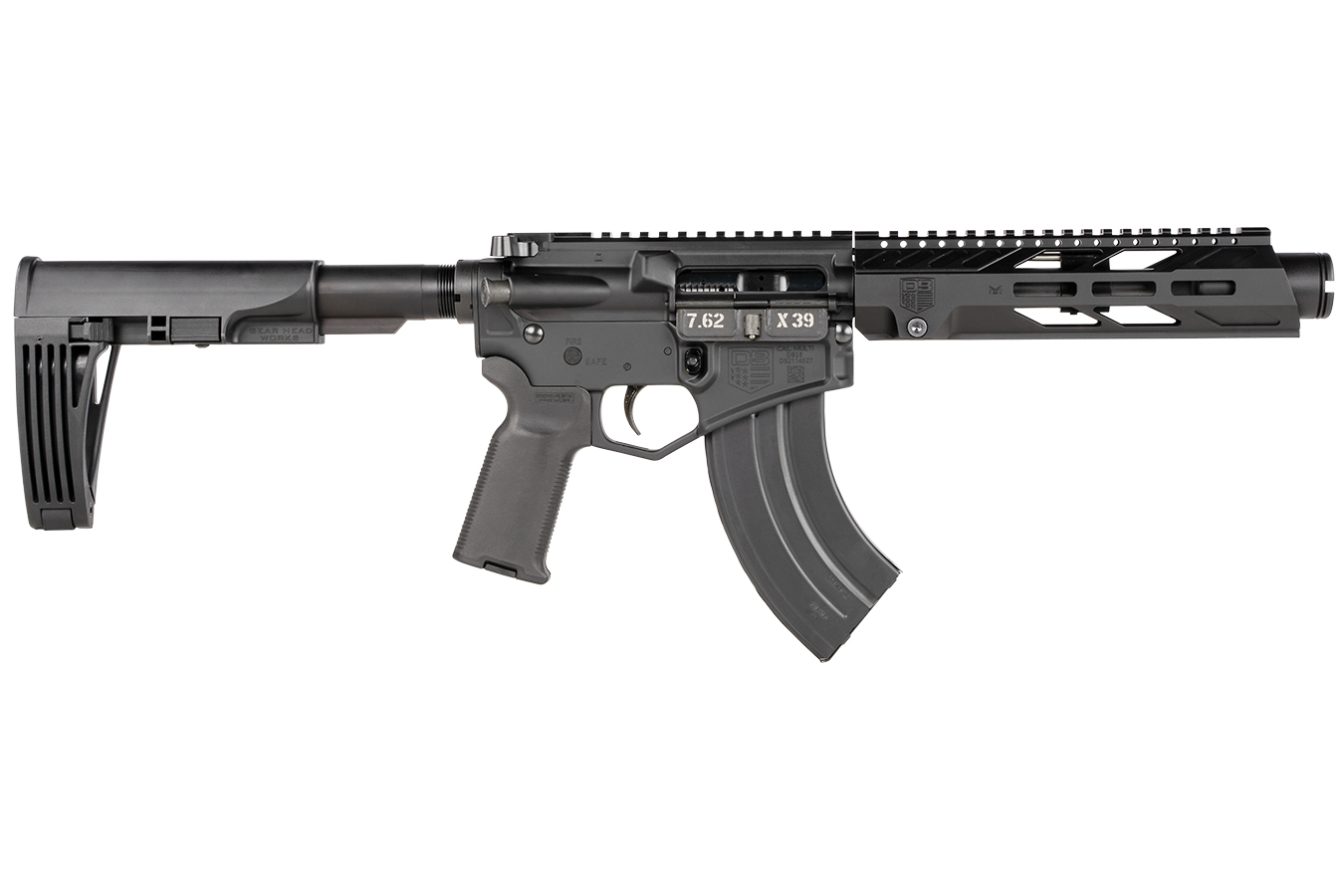 Diamondback DB15 7.62x39mm AR-Style Pistol wtih Tailhook Mod2 Brace